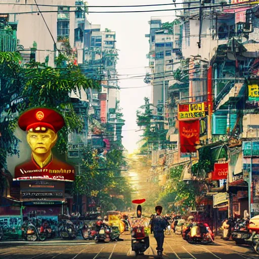 Image similar to Saigon. Digital art. Trending on Artstation. 8k resolution.