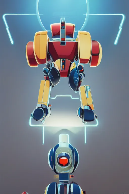 Image similar to metabots medabots medarotto medarot robot minimalist comics, behance hd by jesper ejsing, by rhads, makoto shinkai and lois van baarle, ilya kuvshinov, rossdraws global illumination ray tracing hdr radiating a glowing aura