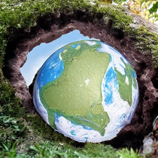 Image similar to the earth as a geode