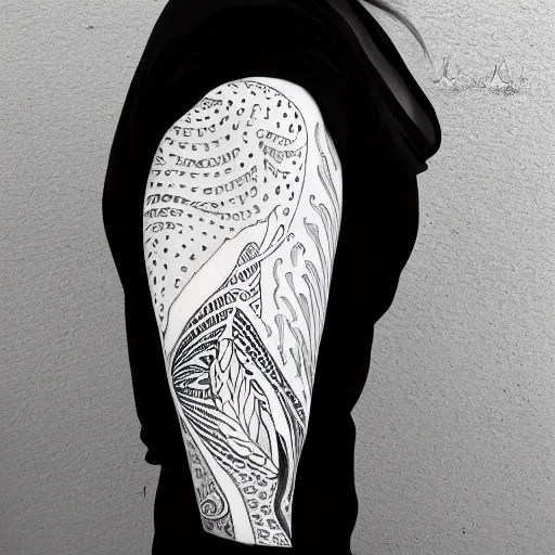 Image similar to spermwhale, white whale, cachalot, awardwinning elegant modern tattoo design, peyote colored sketch, white background