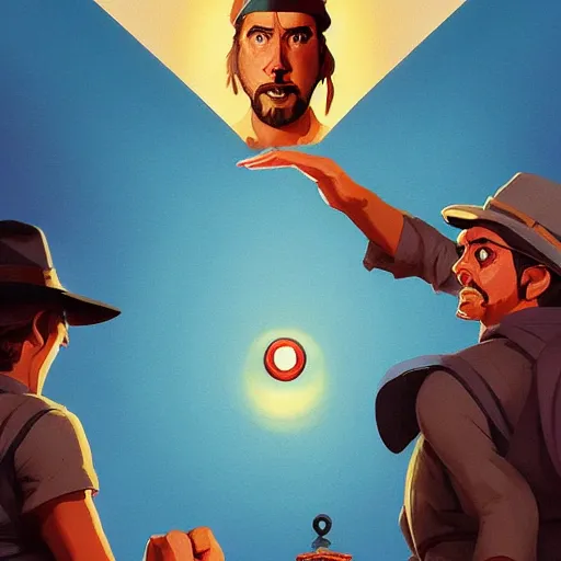 Image similar to face icon stylized minimalist raiders of the lost ark 1 9 8 1, loftis, cory behance hd by jesper ejsing, by rhads, makoto shinkai and lois van baarle, ilya kuvshinov, rossdraws global illumination