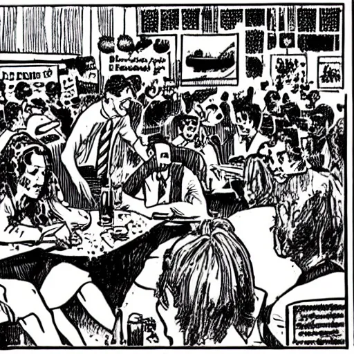 Image similar to robert crumb comic about pembroke pines flanagan high school students partying accurate eyes high detail