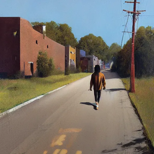 Image similar to bob marley walking along the gistelsesteenweg, painted by scott listfield, sunny, happy