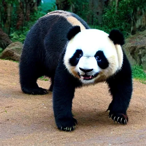 Image similar to hybrid animal of a dragon and panda