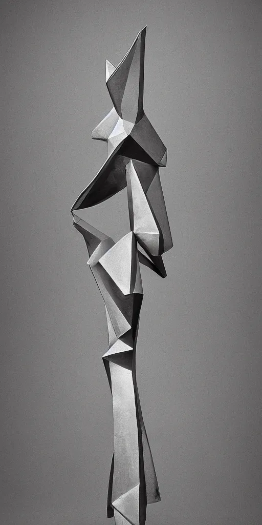 Image similar to a highly detailed brutalist ( ( angular sculpture of a sharp angular ) ) beautiful human body, aggressive, angles, sharp lines, faceted