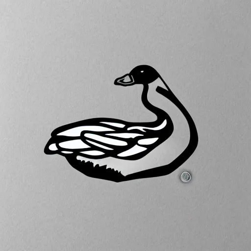 Prompt: cute goose, decal design