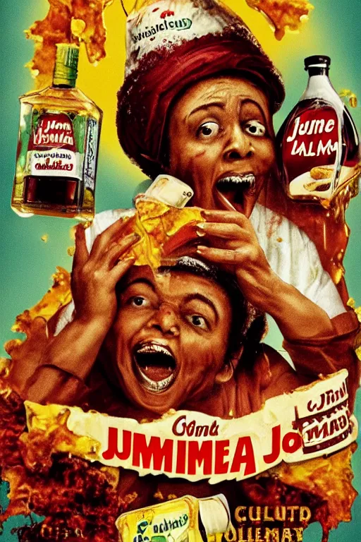 Image similar to aunt jemima covered in maple syrup horror movie cinematic