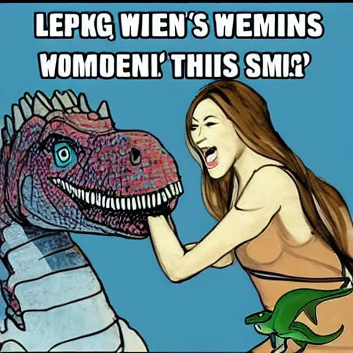 Image similar to looking at women meme but with dinosaurs