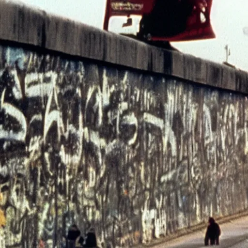 Image similar to VHS tape of the Berlin Wall coming down