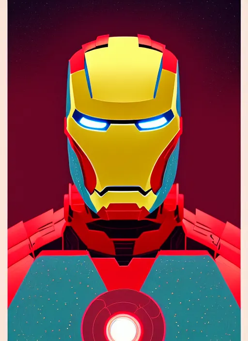 Prompt: symmetry!! stunning portrait of iron - man!! by victo ngai, kilian eng vibrant colours, dynamic lighting, full body, digital art, winning award masterpiece, fantastically beautiful, illustration, aesthetically inspired by beksinski and dan mumford, trending on artstation 8 k