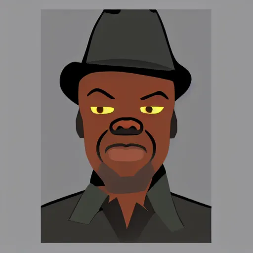 Image similar to a nice vector sticker of samuel l jackson