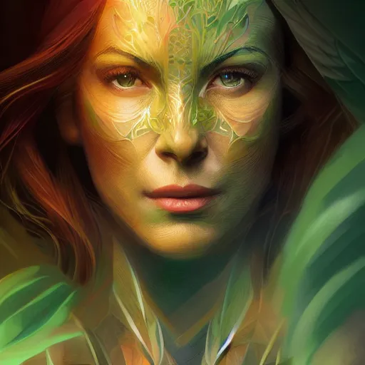 Image similar to full body portrait of jean grey, symetry, perfect face, green eyes, comic, phoenix rising, intricate, detailed, volumetric lighting, scenery, digital painting, highly detailed, artstation, sharp focus, illustration, concept art, ruan jia, steve mccurry