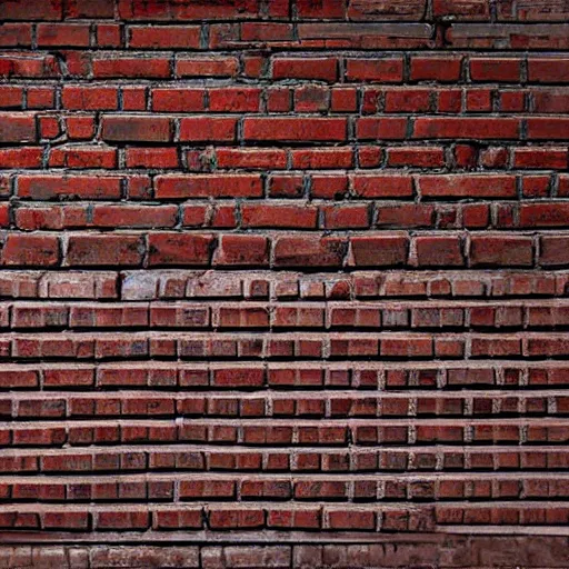 Image similar to albedo base color texture of brick wall, flat lighting, unlit, top - down photograph, large bricks, white mortar