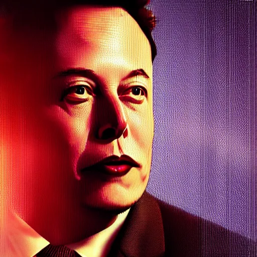 Image similar to elon musk inside the matrix, digital art, artistic, artistic colors, dramatic lighting, 8k