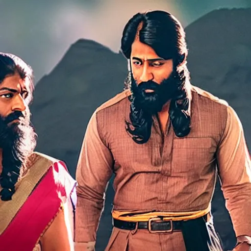 Prompt: film still from kgf chapter 2
