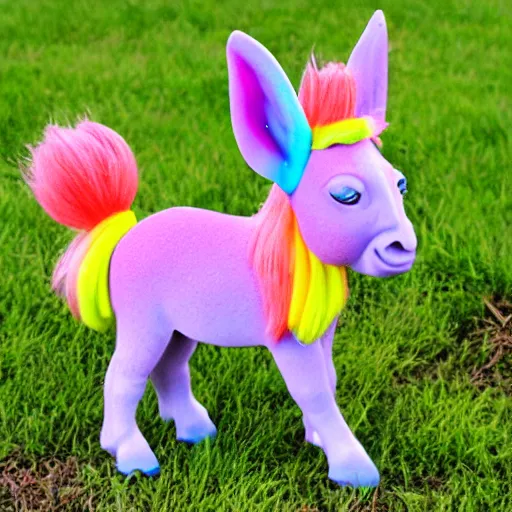 Image similar to donkey fairy hybrid. bright colors, smooth gradients