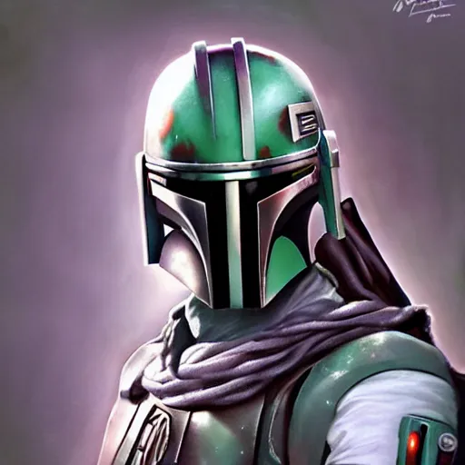 Image similar to boba fett by artgerm