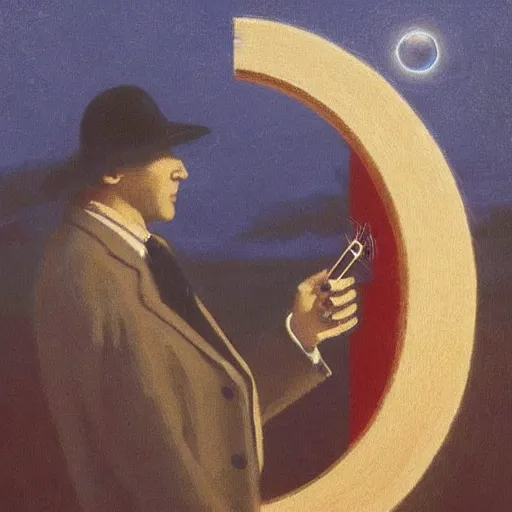 Image similar to A conceptual art. A rip in spacetime. Did this device in his hand open a portal to another dimension or reality?! YouTube by Alphonse Osbert, by Annie Soudain tender