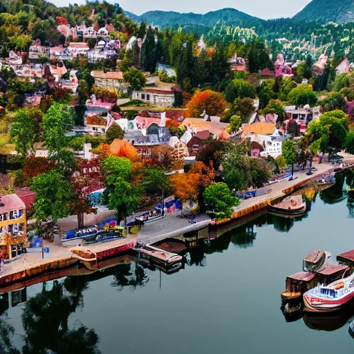 Image similar to a beautiful town, 4 k, award winning photo