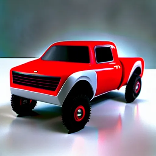 Image similar to futuristic pickup truck made by ferrari, photorealistic, 3D