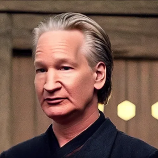 Image similar to a screen still of bill maher in crouching tiger hidden dragon