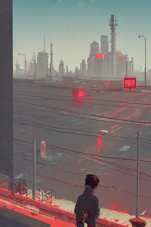 Image similar to akira, by simon stalenhag