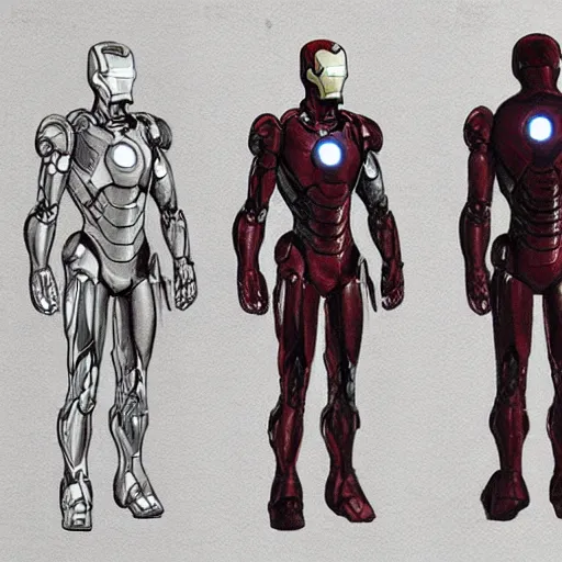 Image similar to Sketch breakdown of advanced iron man suit in leonardo da vinci style