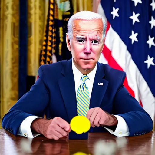 Image similar to joe biden as pac - man eating mike pence