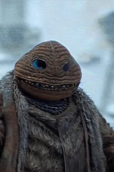 Image similar to very very intricate photorealistic photo of a goomba in an episode of game of thrones, photo is in focus with detailed atmospheric lighting, award - winning details