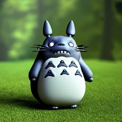 Image similar to Totoro, 3D rendering, highly detailed, photorealistic