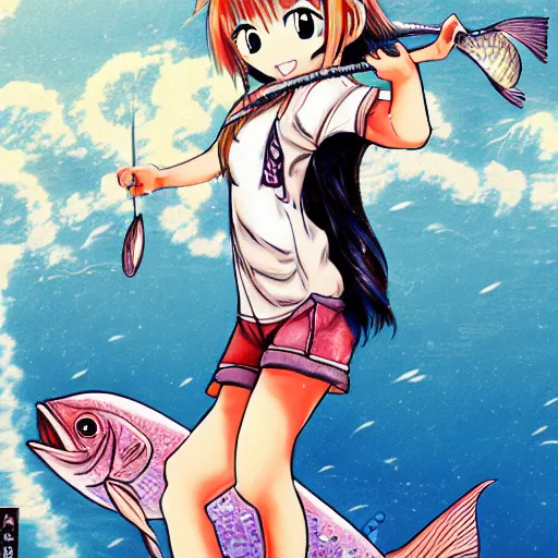 Original anime girls fish cute wallpaper  1440x1019  1079781  WallpaperUP