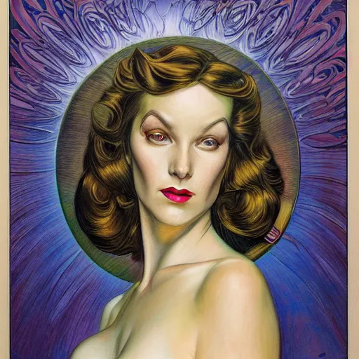 Image similar to an art nouveau streamline moderne portrait in the style of donato giancola and charles dulac and anna dittmann.