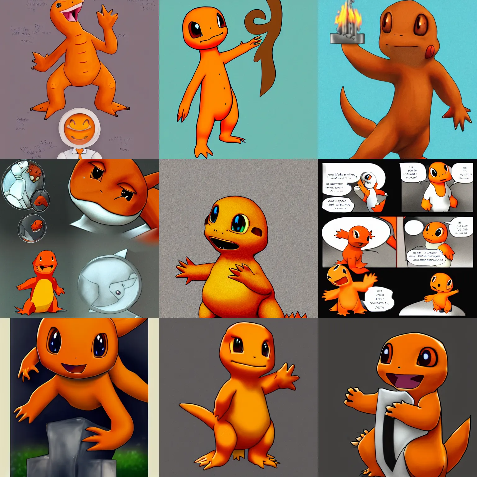 Prompt: charmander in his first communion, intricate, elegant, highly detailed, smooth, sharp focus, artstation