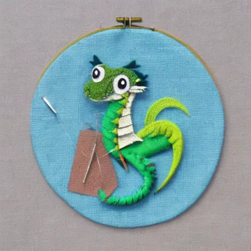 Image similar to dragon with a needle and thread