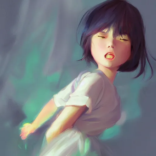 Image similar to beautiful huggy-wuggy from poppy-playtime the video game, digital painting by Hiyao Miyazaki, Studio Ghibli, Yanjun Cheng, portrait, cinematic lighting, highly detailed, concept art, Atmosphere, illustration, smooth, sharp focus, editor's pickup, trending on artstation, trending on deviantart