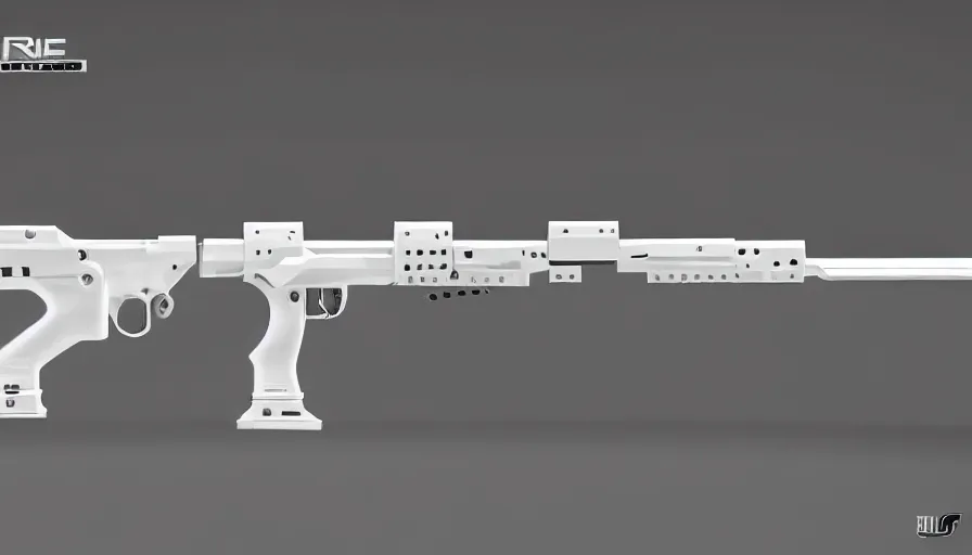 Image similar to extremely detailed ultra realistic side view photo ultra minimalist coilgun rifle, detailed trigger, chemically propelled, electric, smooth streamline, elegant sleek smooth body, white paint, battery and wires, railgun, chemrail, gauss, smooth utopian design, ultra high quality, octane, cod, destiny, warframe, terminator