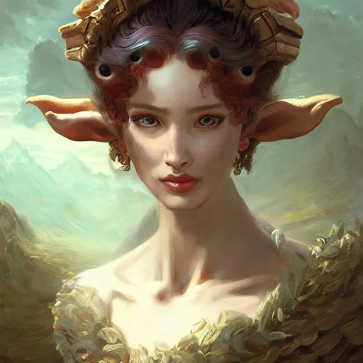 Image similar to a fantasy style portrait painting of a non - humanoid alien in the style of francois boucher oil painting unreal 5 daz. rpg portrait, extremely detailed artgerm greg rutkowski michael whelan