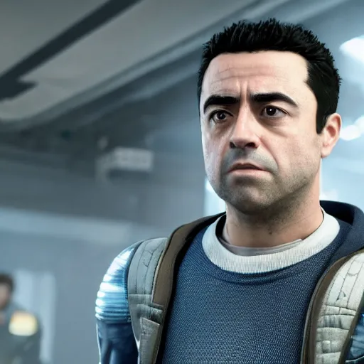 Prompt: still of xavi hernandez in detroit become human