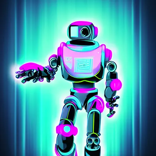 Image similar to robot in cyberchill aesthetic style