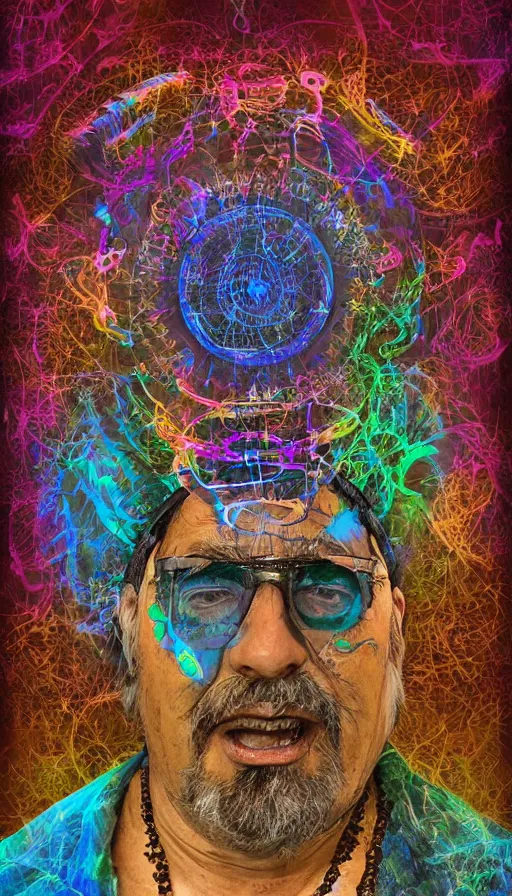 Prompt: portrait of a digital shaman, by khara inc