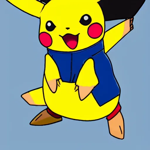 Image similar to pikachu as a transgender in a dress
