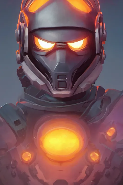 Image similar to epic mask helmet robot ninja portrait stylized as fornite style game design fanart by concept artist gervasio canda, behance hd by jesper ejsing, by rhads, makoto shinkai and lois van baarle, ilya kuvshinov, rossdraws global illumination radiating a glowing aura global illumination ray tracing hdr render in unreal engine 5