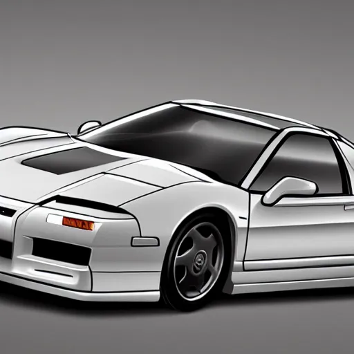 Image similar to acura nsx 1991, Stephen Bliss, gta style, highly detailed, vector style art