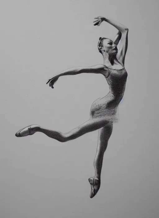 Image similar to gorgeous graceful graphite gesture drawing of a ballerina dancing through time and space, highly detailed, smooth, focus