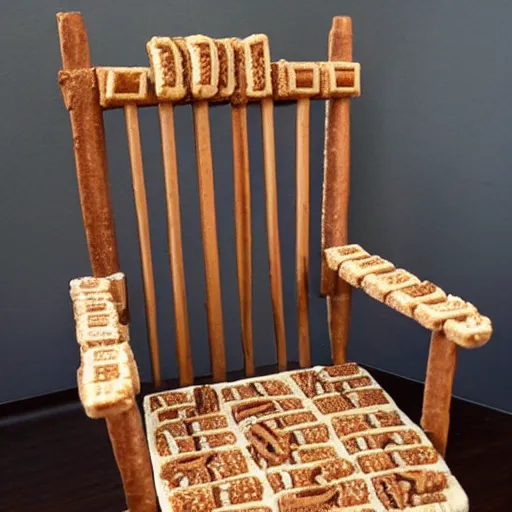 Image similar to chair made from biscuits