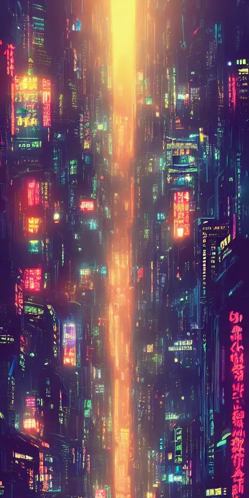 Prompt: cityscape night photo of a far-future cyberpunk city, shanghai, by Alena Aenami and blade runner and akira, trending on Artstation,