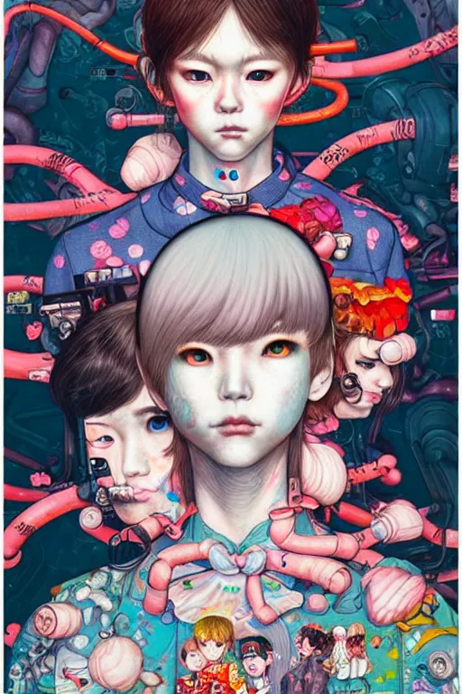 Prompt: video game system, style of yoshii chie and hikari shimoda and martine johanna, highly detailed