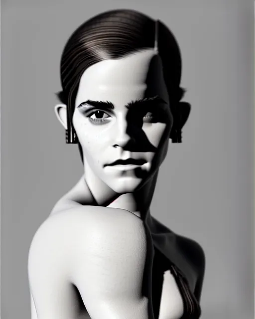 Prompt: Emma Watson wearing an evening gown, vera wang couture, very detailed portrait, ultrarealistic, dramatic lighting, electrical details, high details, 4k, 8k, best, accurate, trending on artstation, fur, artstation, photorealism, ultrarealistic, digital painting, style of Dali, Caravaggio, Boris Vallejo