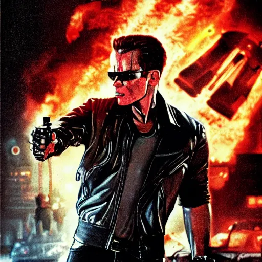 Image similar to terminator movie cover art