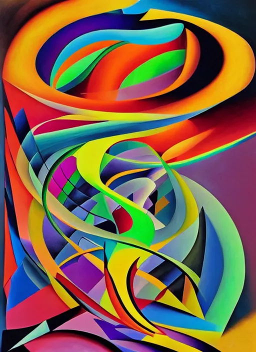 Prompt: A surreal neon painting of Zaha hadid 3d kandinsky fractal Vladimir kush and dali and kandinsky, 3d, realistic shading, complimentary colors, vivid neon colors, aesthetically pleasing composition, masterpiece, 4k, 8k, ultra realistic, super realistic,